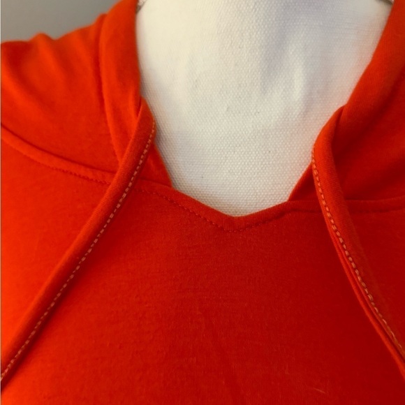 BEPEI tunic pullover longer hoodie orange Size L - Picture 4 of 9
